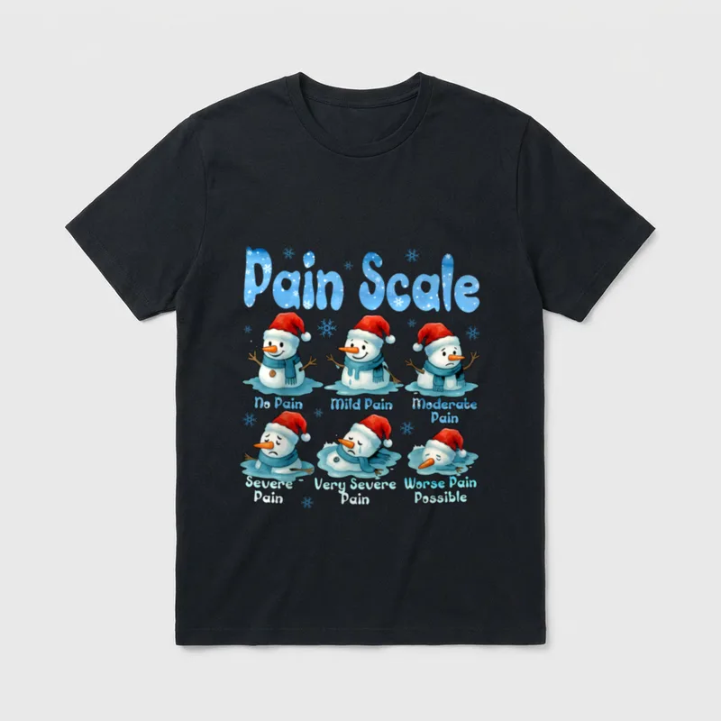 Scale Snowman Healthcare Worker Assessment Nurse T-Shirt – Classic T-Shirt in Black