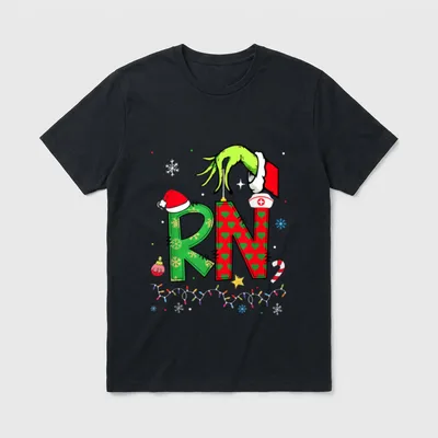 Christmas RN Registered Nurse Holiday Healthcare T-Shirt – Classic T-Shirt in Black
