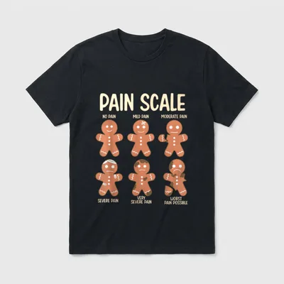 Scale Funny Gingerbread Man Christmas Pain T-Shirt – Classic T-Shirt in Black