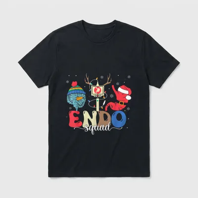 Endo Squad Nurse Stomach Santa Hat T-Shirt – Classic T-Shirt in Black
