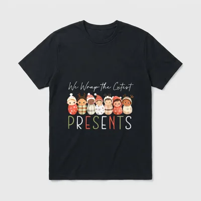We Wrap the Cutest Presents Christmas T-Shirt – Classic T-Shirt in Black