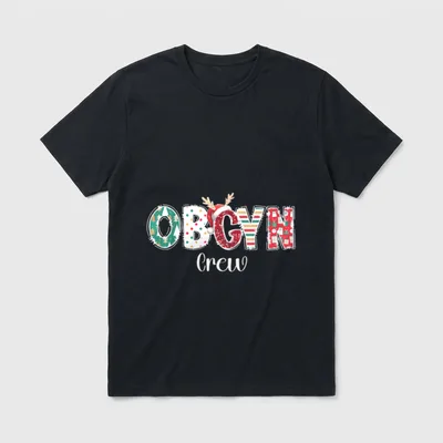 Christmas OBGYN Crew Obstetrics OB GYN T-Shirt – Classic T-Shirt in Black