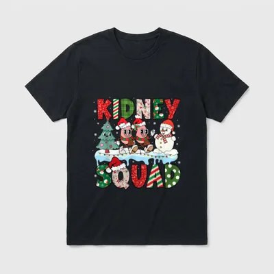 Squad Xmas Tree Snowman Dialysis Nurse T-Shirt – Classic T-Shirt in Black