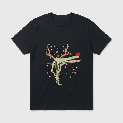 Reindeer Speculum Nurse Funny Christmas OBGYN T-Shirt – Classic T-Shirt in Black