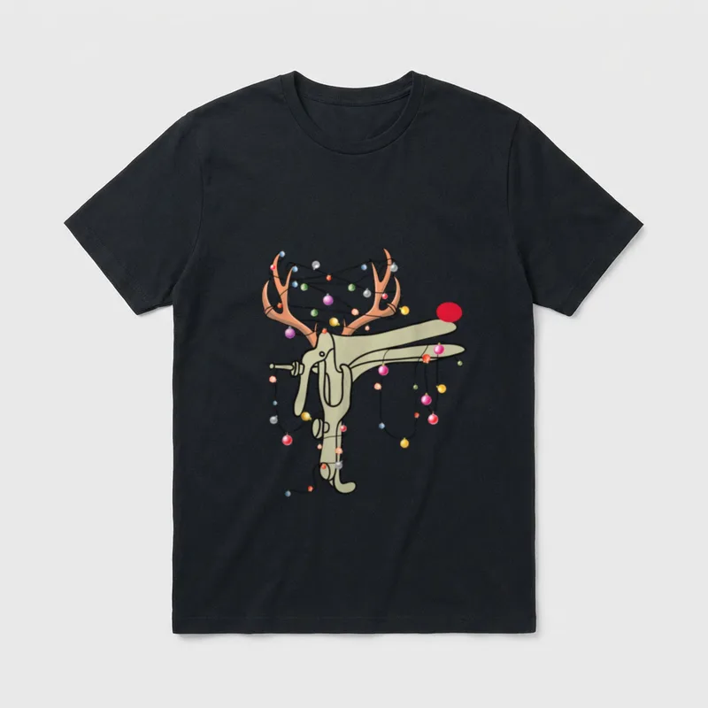 Reindeer Speculum Nurse Funny Christmas OBGYN T-Shirt – Classic T-Shirt in Black