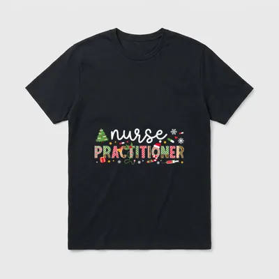 Nurse Practitioner Christmas Xmas Party T-Shirt – Classic T-Shirt in Black