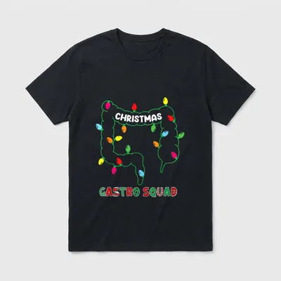 Christmas Gastro Squad Funny Doctor Nurse T-Shirt – Classic T-Shirt in Black