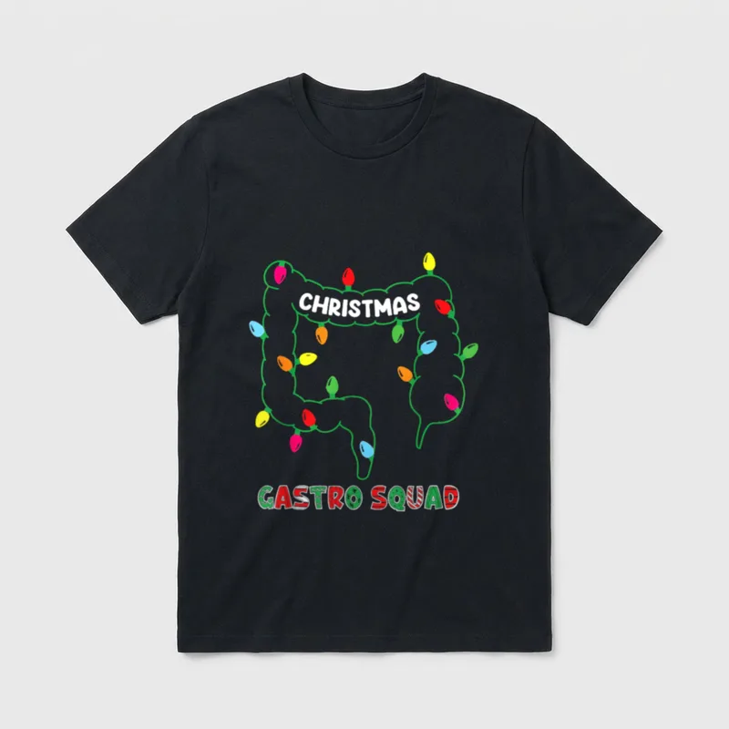 Christmas Gastro Squad Funny Doctor Nurse T-Shirt – Classic T-Shirt in Black