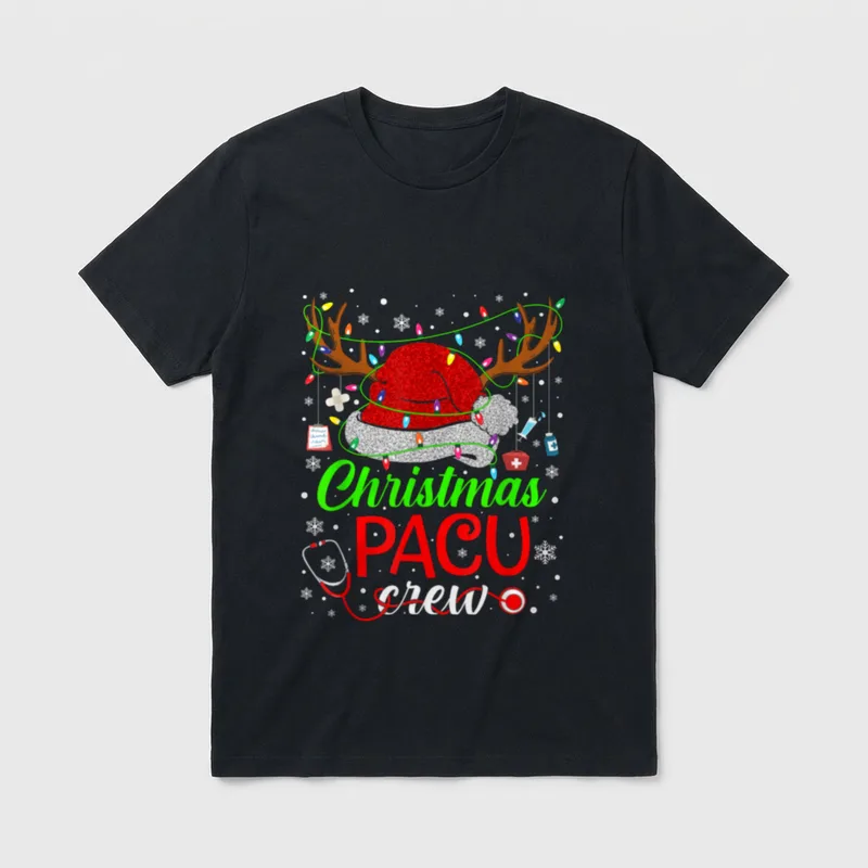 Christmas PACU Nurse Crew Santa Life T-Shirt – Classic T-Shirt in Black