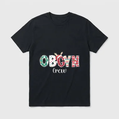 Obstetrics OB GYN Group Team Christmas T-Shirt – Classic T-Shirt in Black