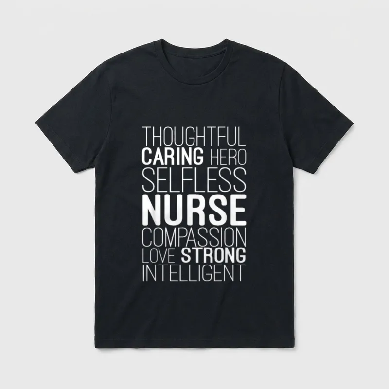 Nurse Thoughtful Caring Hero Selfless T-Shirt – Classic T-Shirt in Black