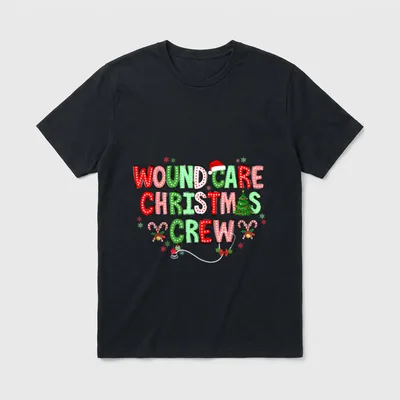 Christmas Wound Care Nurse Crew Nursing T-Shirt – Classic T-Shirt in Black