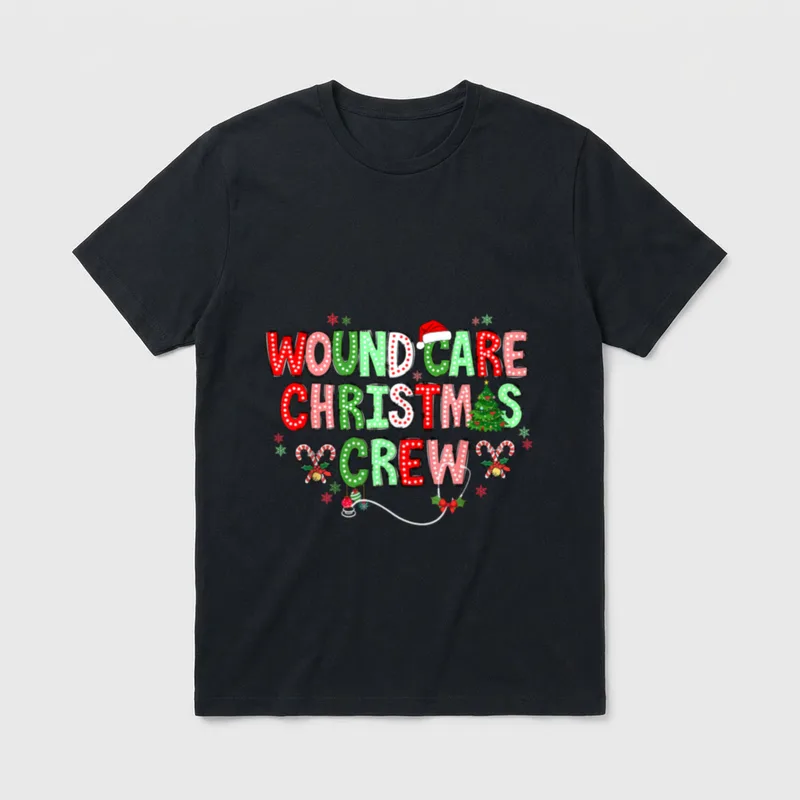 Christmas Wound Care Nurse Crew Nursing T-Shirt – Classic T-Shirt in Black