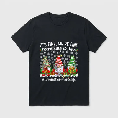Wound Care Nurse Christmas Nursing Xmas T-Shirt – Classic T-Shirt in Black