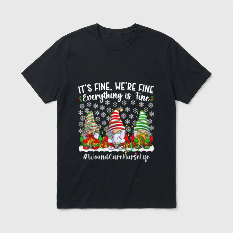 Wound Care Nurse Christmas Nursing Xmas T-Shirt – Classic T-Shirt in Black