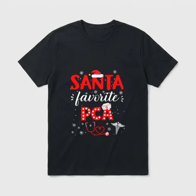 Santa Favorite PCA for Christmas T-Shirt – Classic T-Shirt in Black
