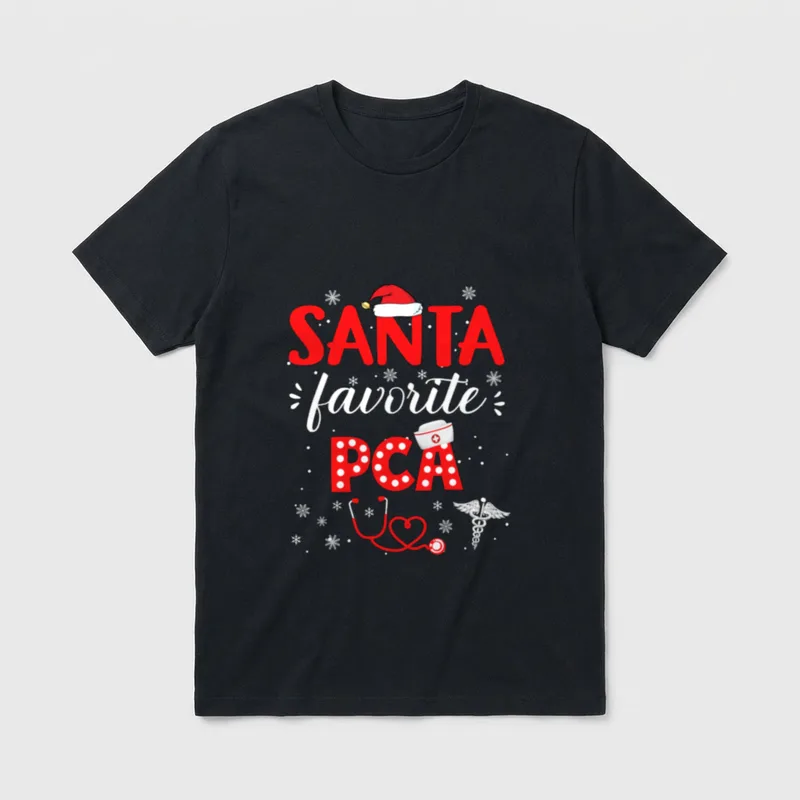 Santa Favorite PCA for Christmas T-Shirt – Classic T-Shirt in Black