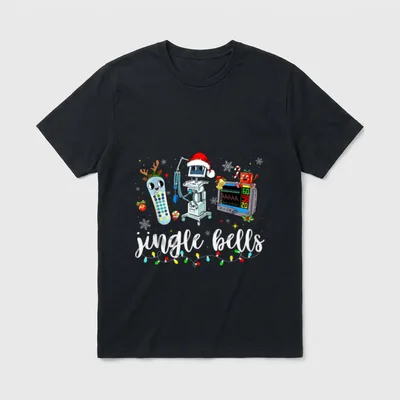 Christmas ER Nurse Jingle Bells Xmas T-Shirt – Classic T-Shirt in Black