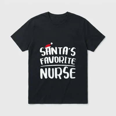 Santa's Favorite Nurse Perfect T-Shirt – Classic T-Shirt in Black