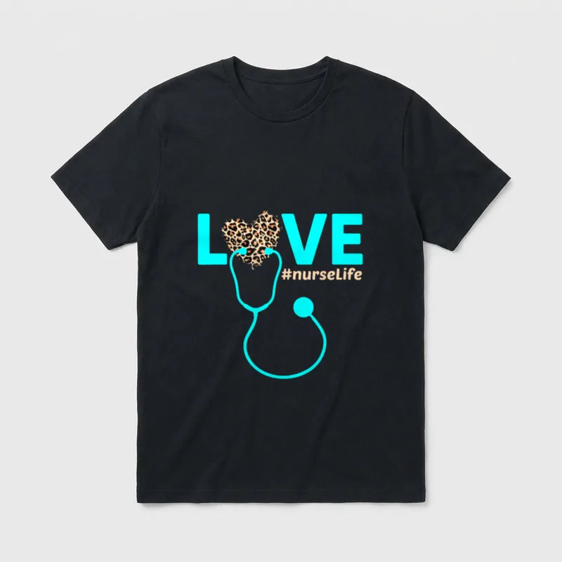 Nurse Life RN LPN CNA Healthcare T-Shirt – Classic T-Shirt in Black