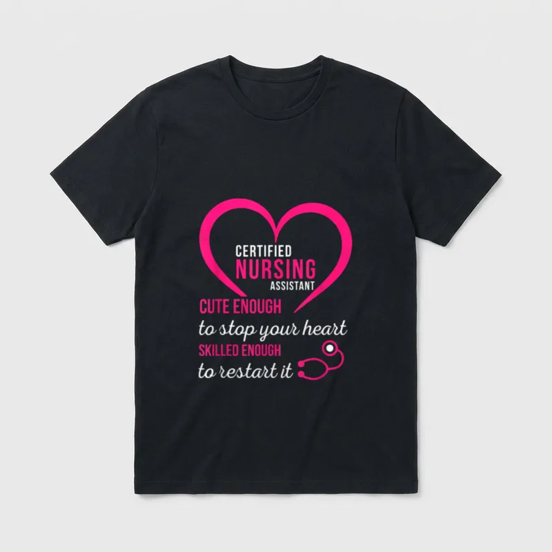 Certified Nursing Assistant Cute CNA T-Shirt – Classic T-Shirt in Black