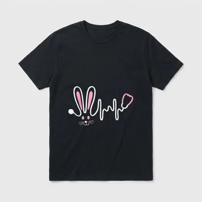 Stethoscope Nurse Doctor Easter T-Shirt – Classic T-Shirt in Black