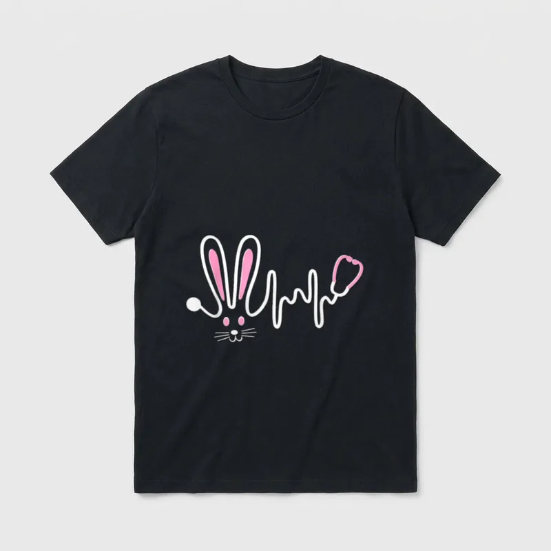 Stethoscope Nurse Doctor Easter T-Shirt – Classic T-Shirt in Black