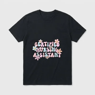 Groovy Certified Nursing Assistant CNA Easter T-Shirt – Classic T-Shirt in Black