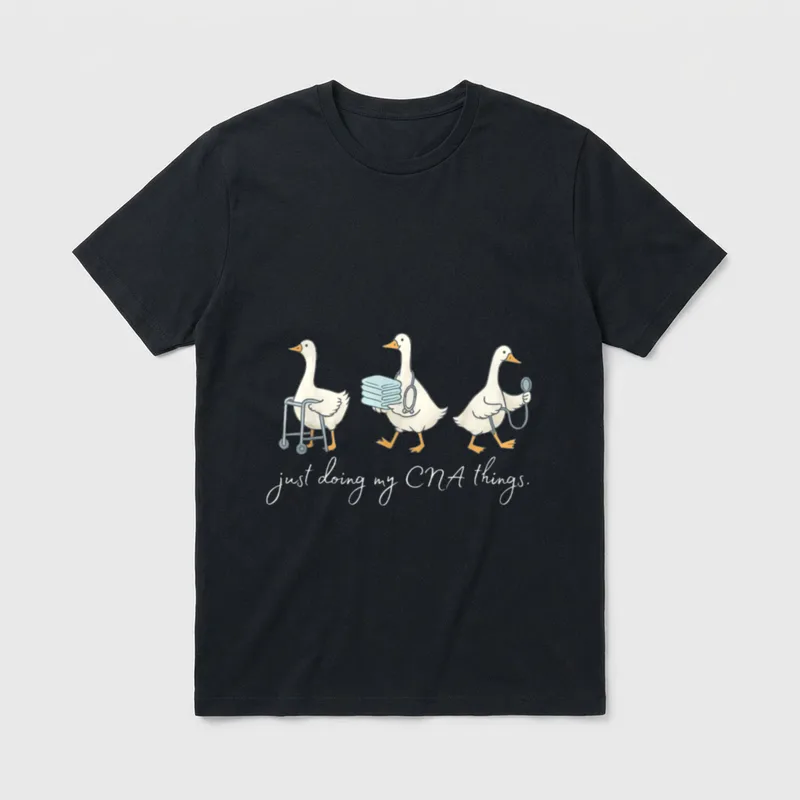 Silly Goose CNA Certified Nursing Assistant T-Shirt – Classic T-Shirt in Black