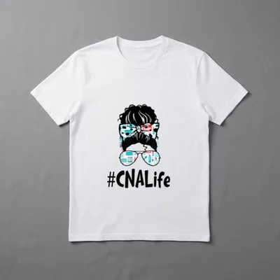 Messy Bun Cna Life Squad T-Shirt – Classic T-Shirt in Black