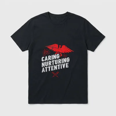 CNA Nurturing Attentive Nursing Assistant Nurse T-Shirt – Classic T-Shirt in Black