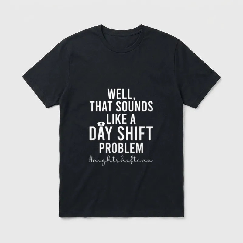 Night Shift CNA Funny Certified Nursing T-Shirt – Classic T-Shirt in Black