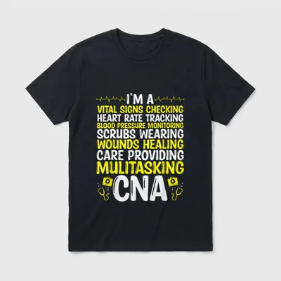 Nursing Assistant Badge Reel for CNA T-Shirt – Classic T-Shirt in Black