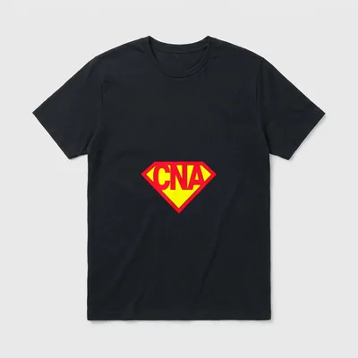 Super CNA Certified Nurse Assistant Superhero T-Shirt – Classic T-Shirt in Black