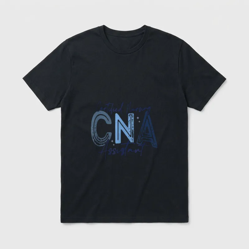 Certified Nurse Assistant Nursing CNA Vintage T-Shirt – Certified Nursing Assistant CNA lettering – Classic T-Shirt in Black