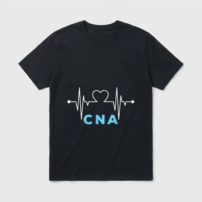 Doctor's Nurse Heartbeat CNA Heart Rhythm T-Shirt – Classic T-Shirt in Black