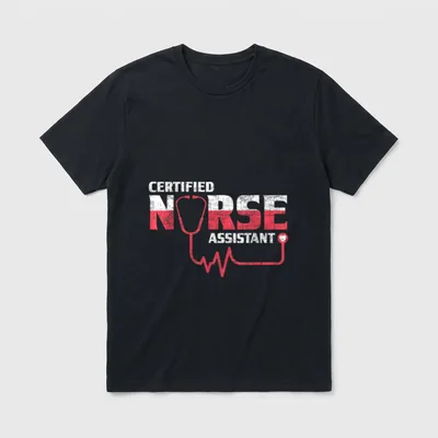 Certified Nurse Assistant Healthcare T-Shirt – Classic T-Shirt in Black