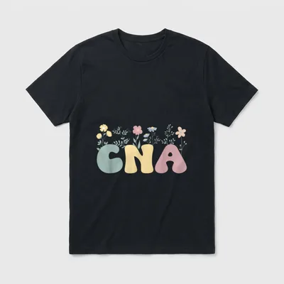 Groovy Certified Nursing Assistant Flowers CNA T-Shirt – Classic T-Shirt in Black