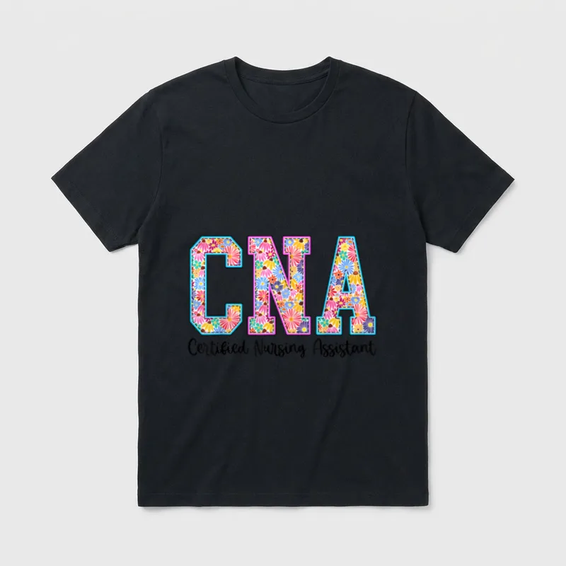 Certified Nursing Assistant CNA Retro Daisy T-Shirt – Classic T-Shirt in Black
