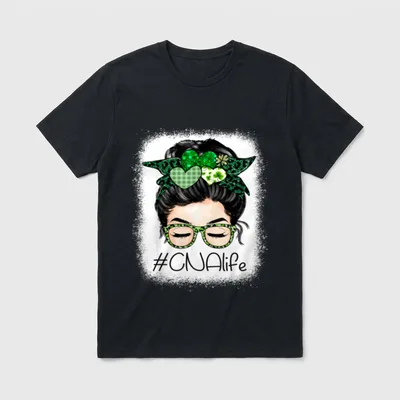 CNA Certified Nursing Assistant Messy St T-Shirt – Classic T-Shirt in Black
