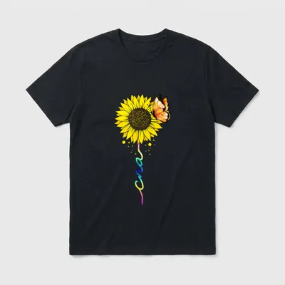 CNA Nurse Sunflower Certified Nursing Proud T-Shirt – Classic T-Shirt in Black