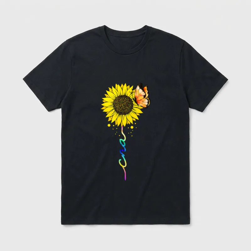 CNA Nurse Sunflower Certified Nursing Proud T-Shirt – Classic T-Shirt in Black