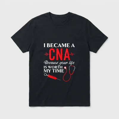 Certified Nursing Assistant Medical Worker Provides T-Shirt – Classic T-Shirt in Black