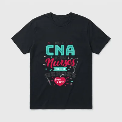 CNA Certified Nursing Assistant Nurses Aide T-Shirt – Classic T-Shirt in Black