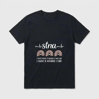 State Tested Nursing Assistant STNA Lightweight T-Shirt – Classic T-Shirt in Black