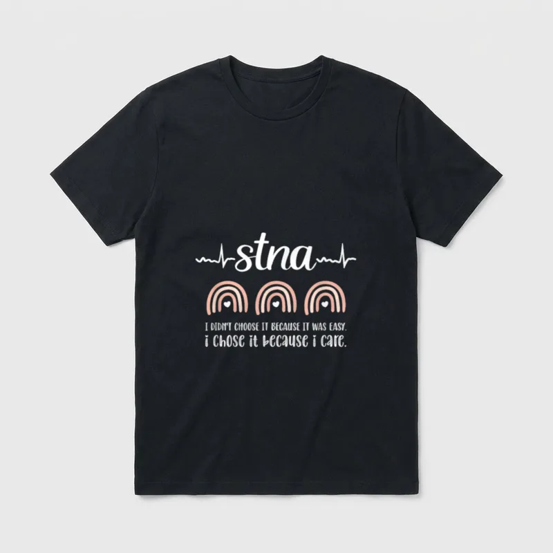 State Tested Nursing Assistant STNA Lightweight T-Shirt – Classic T-Shirt in Black