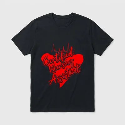 Certified Nursing Assistant Cute CNA Job T-Shirt – Classic T-Shirt in Black