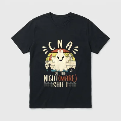 CNA Nurse of the Nightshift Nightmare T-Shirt – Classic T-Shirt in Black
