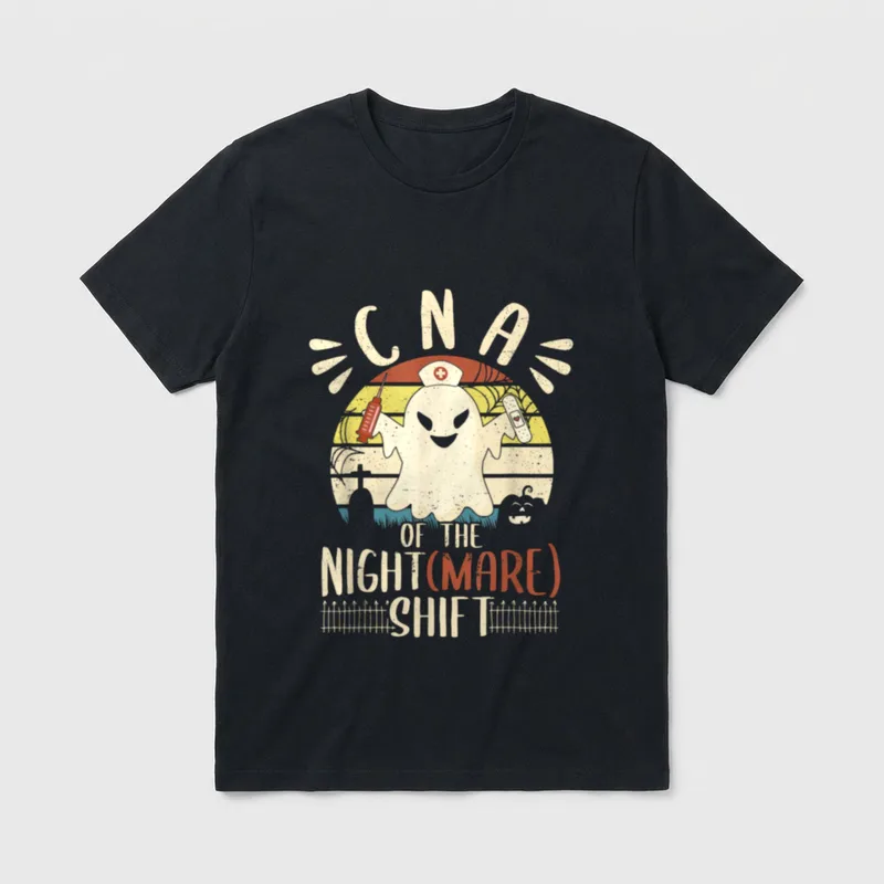 CNA Nurse of the Nightshift Nightmare T-Shirt – Classic T-Shirt in Black
