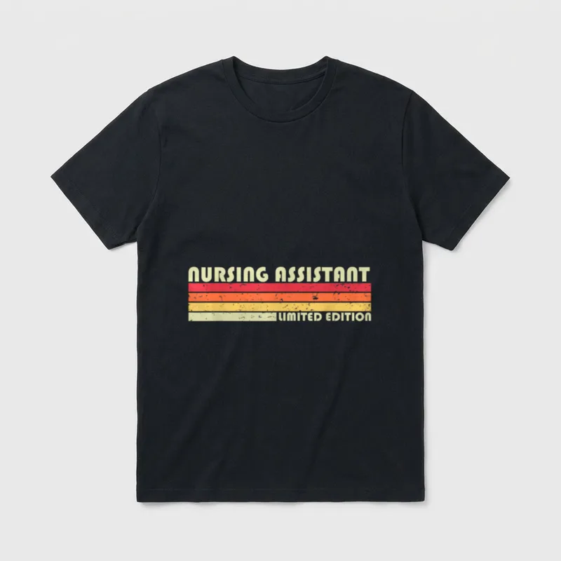 NURSING ASSISTANT Funny Job Title Profession T-Shirt – Classic T-Shirt in Black